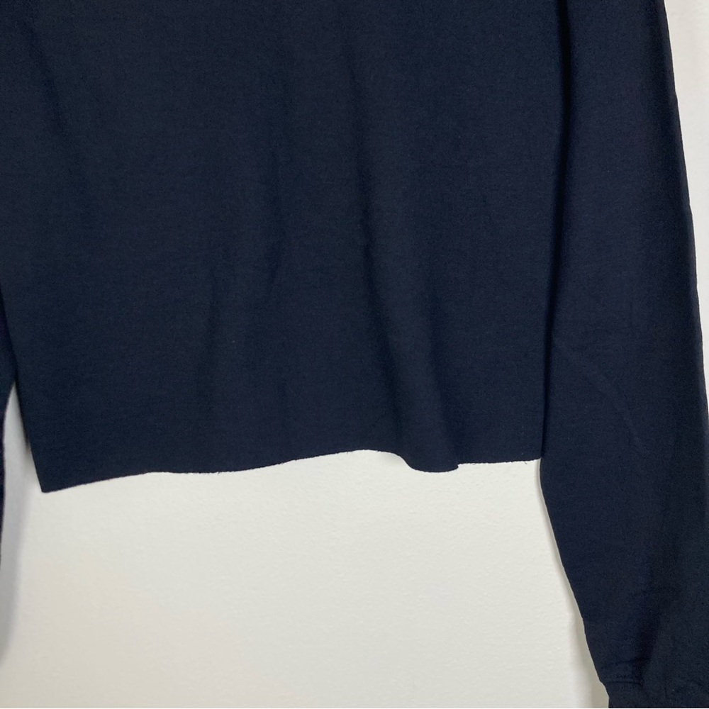 Thank U Next Cropped Sweatshirt Black Lips Graphic Y2K Ariana Style Size S - Picture 5 of 5